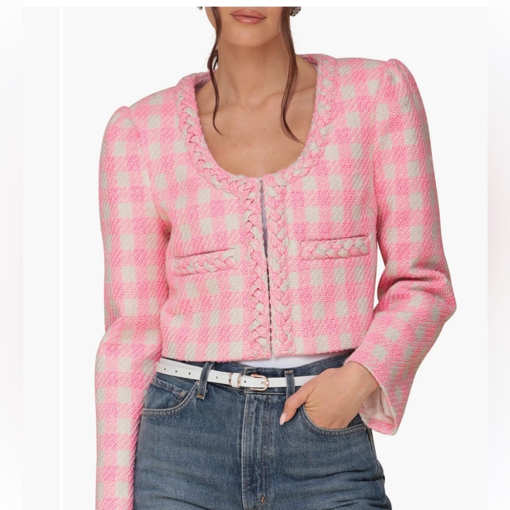 NWT Limited Edition Avec Les Filles Jacket with Braided details